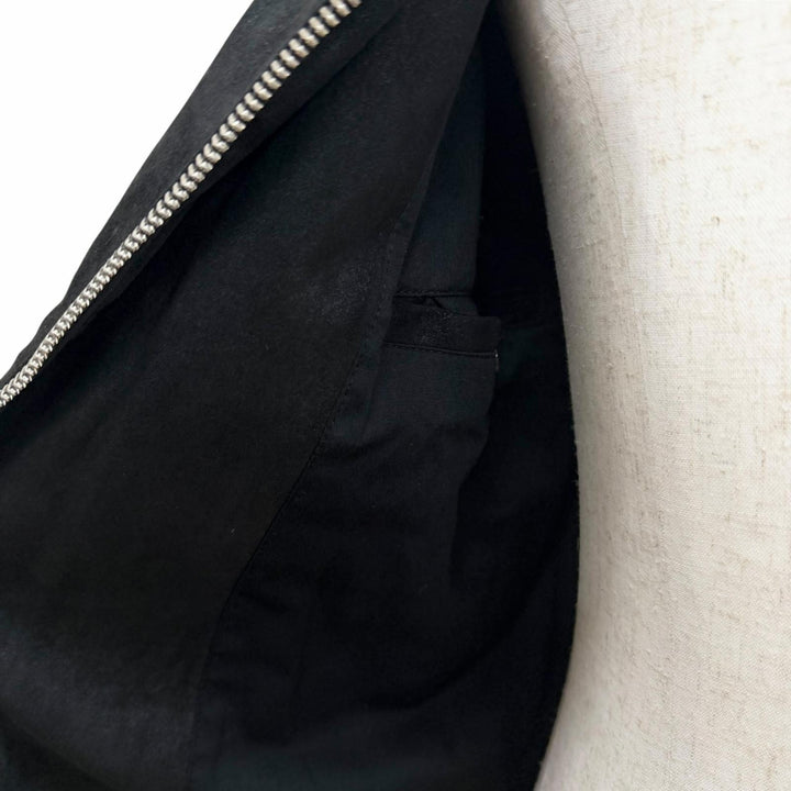 Discounted Great BALMAIN leather jacket Nubuck Hooded black lambskin Leather