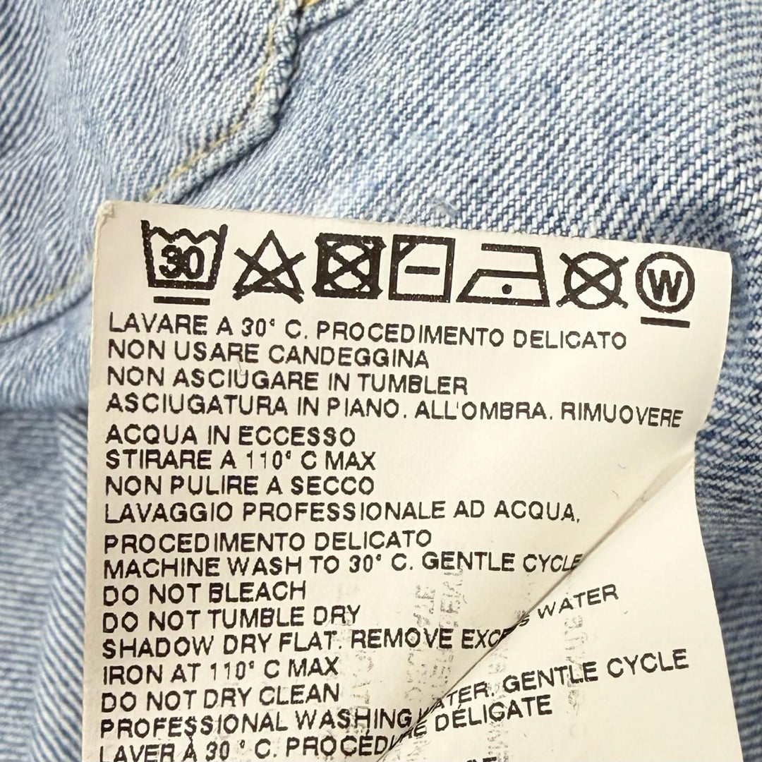 Discounted Very Good DSQUARED2 Denim Jacket Dan Jean Jacket Bleached and damaged hair