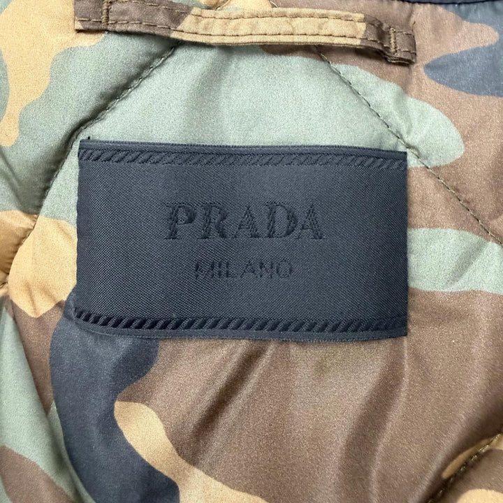 Excellent PRADA Mod coat khaki Nylon mens S SGC568