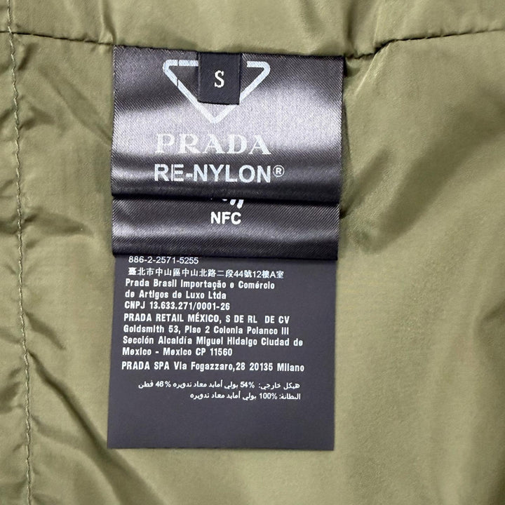 Excellent PRADA Mod coat khaki Nylon mens S SGC568