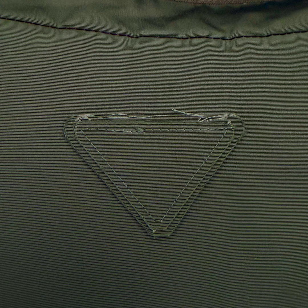 Excellent PRADA Mod coat khaki Nylon mens S SGC568