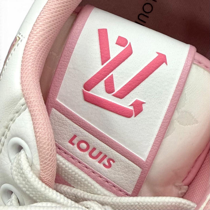 Great LOUIS VUITTON Low cut sneakers Charlie line LV logo lace-up leather 37