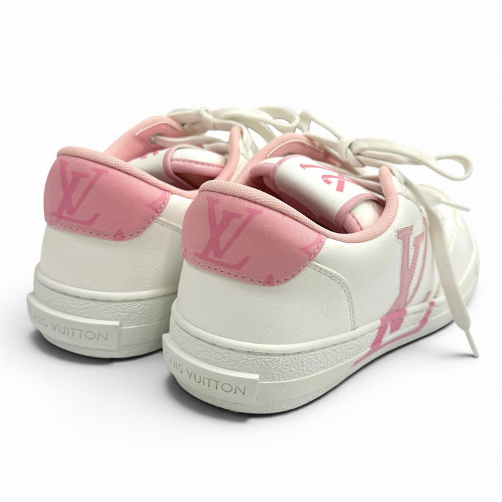 Great LOUIS VUITTON Low cut sneakers Charlie line LV logo lace-up leather 37