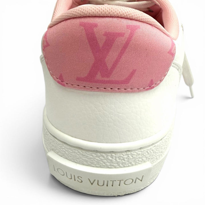Great LOUIS VUITTON Low cut sneakers Charlie line LV logo lace-up leather 37