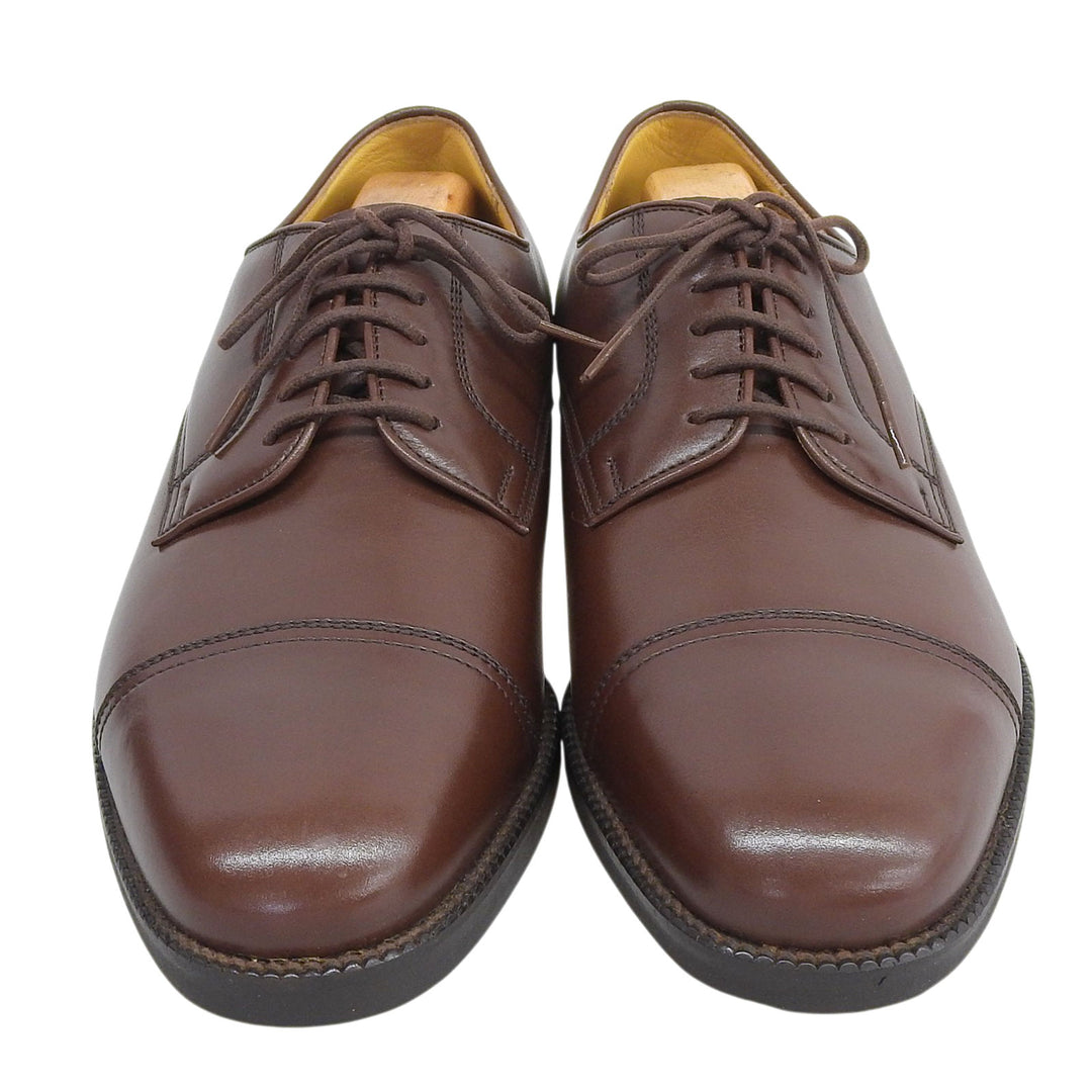 Pristine BURBERRY LONDON Leather shoes Dark brown leather mens 25cm