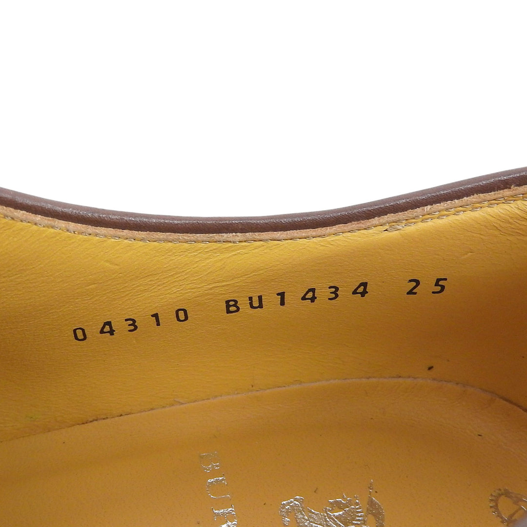 Pristine BURBERRY LONDON Leather shoes Dark brown leather mens 25cm