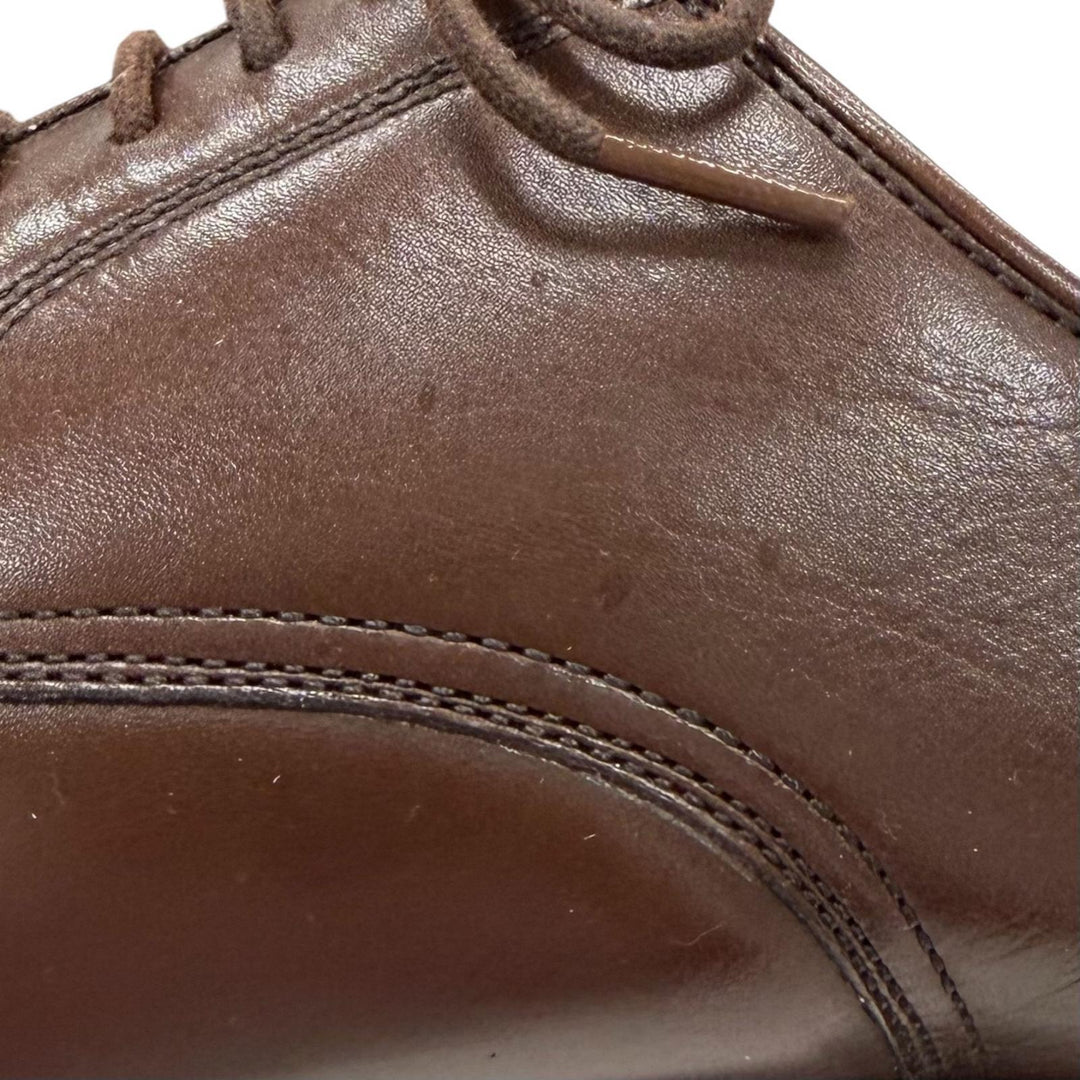 Pristine BURBERRY LONDON Leather shoes Dark brown leather mens 25cm