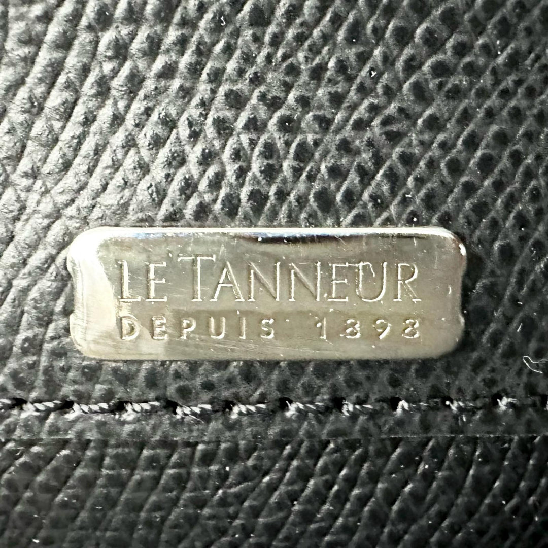 Discounted Pristine LE TANNEUR Briefcase Business bag black Cowhide mens TCE4140 N1