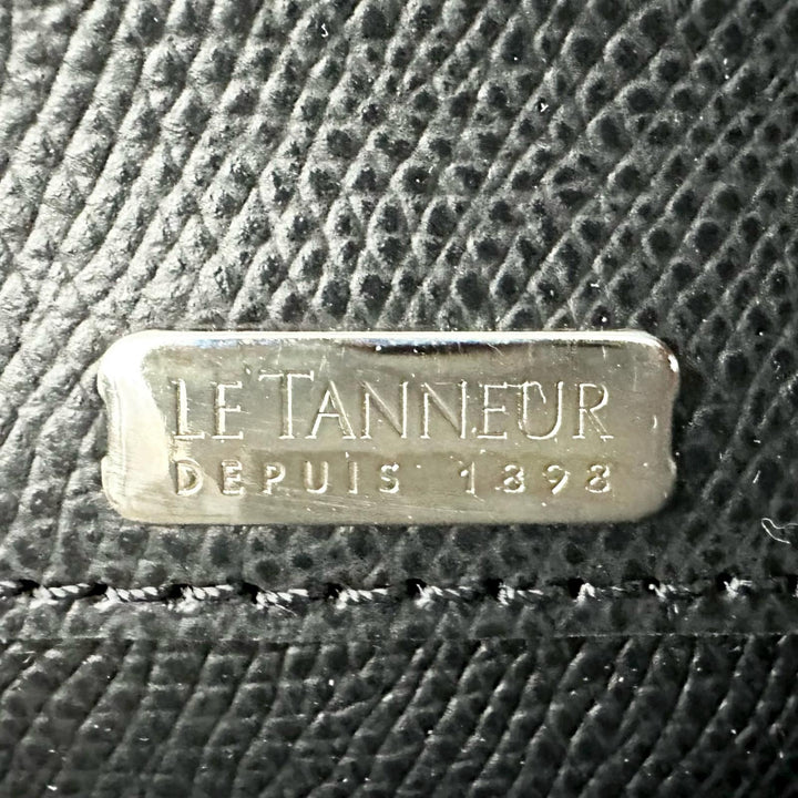 Discounted Pristine LE TANNEUR Briefcase Business bag black Cowhide mens TCE4140 N1
