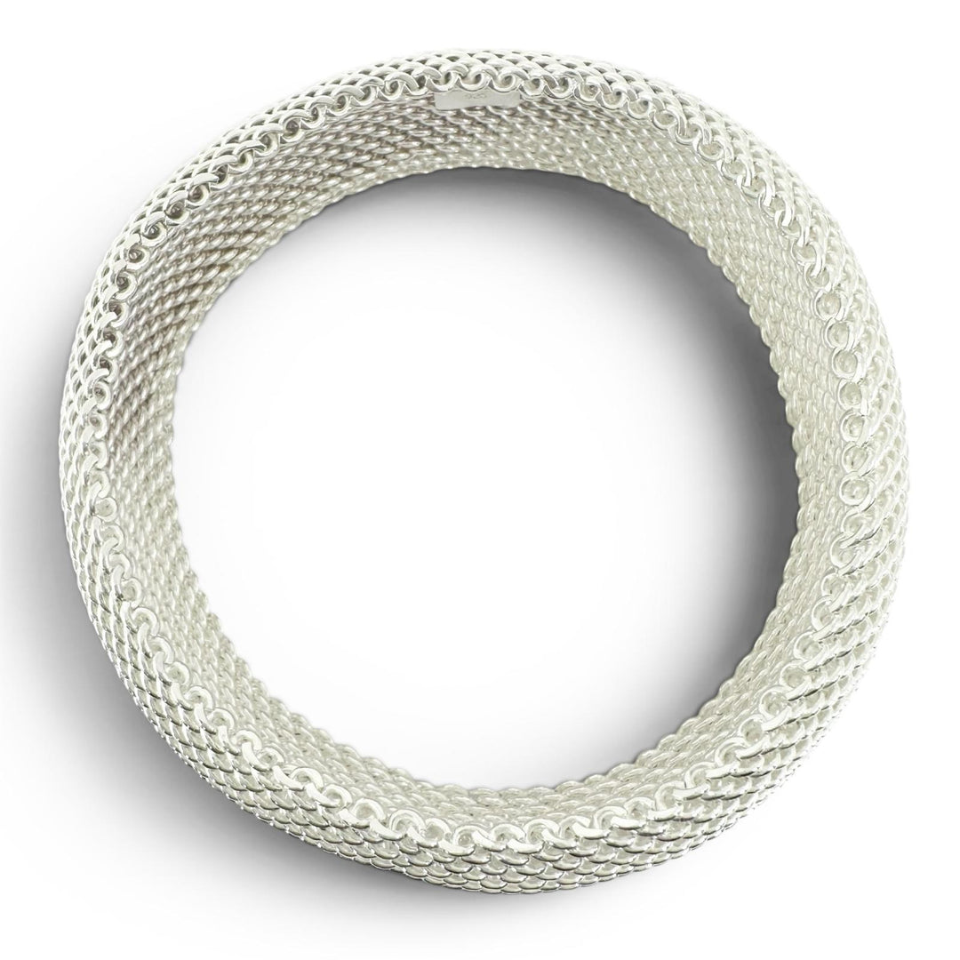 Excellent TIFFANY&Co. Bangle Somerset mesh Silver 925 Women