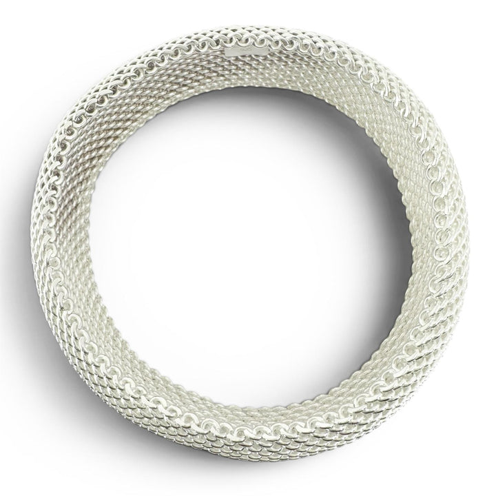 Excellent TIFFANY&Co. Bangle Somerset mesh Silver 925 Women