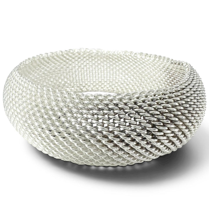 Excellent TIFFANY&Co. Bangle Somerset mesh Silver 925 Women