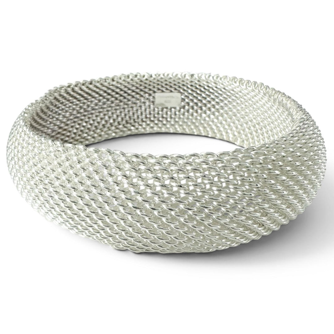Excellent TIFFANY&Co. Bangle Somerset mesh Silver 925 Women