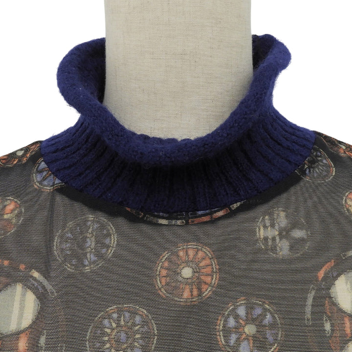 Excellent JEAN-PAUL GAULTIER T-shirt Classic Power Net High Neck Women 40