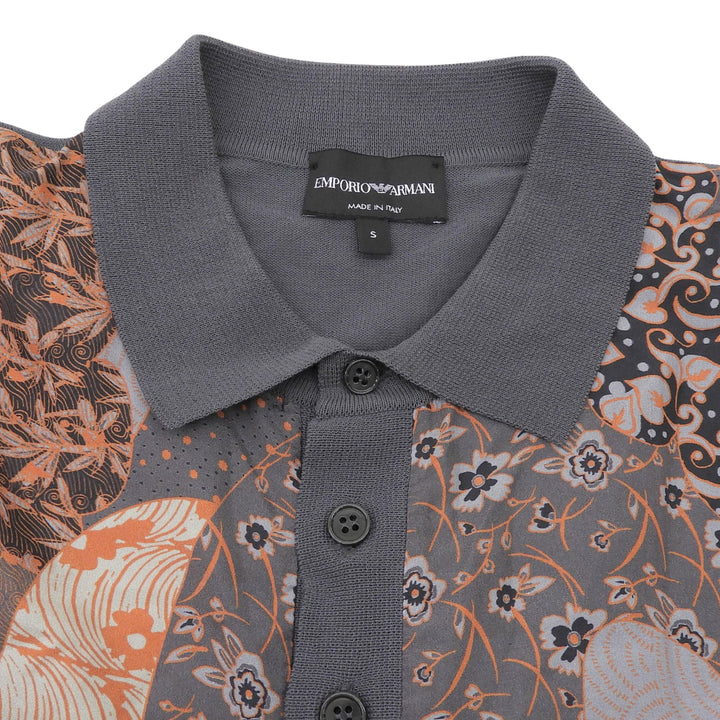 Pristine EMPORIO ARMANI Short sleeve polo shirt Japanese pattern cotton mens S