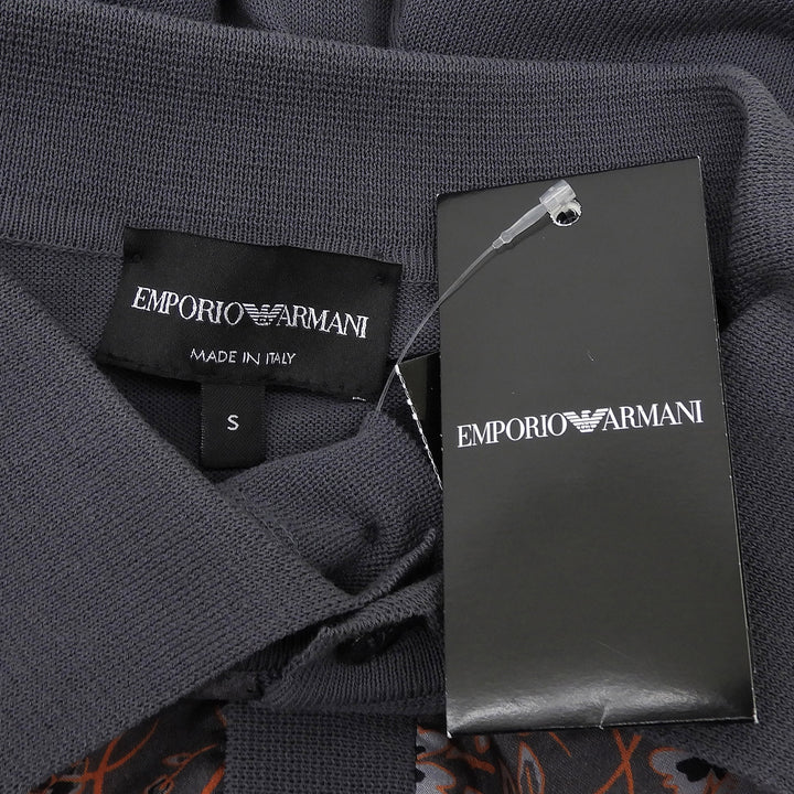 Pristine EMPORIO ARMANI Short sleeve polo shirt Japanese pattern cotton mens S