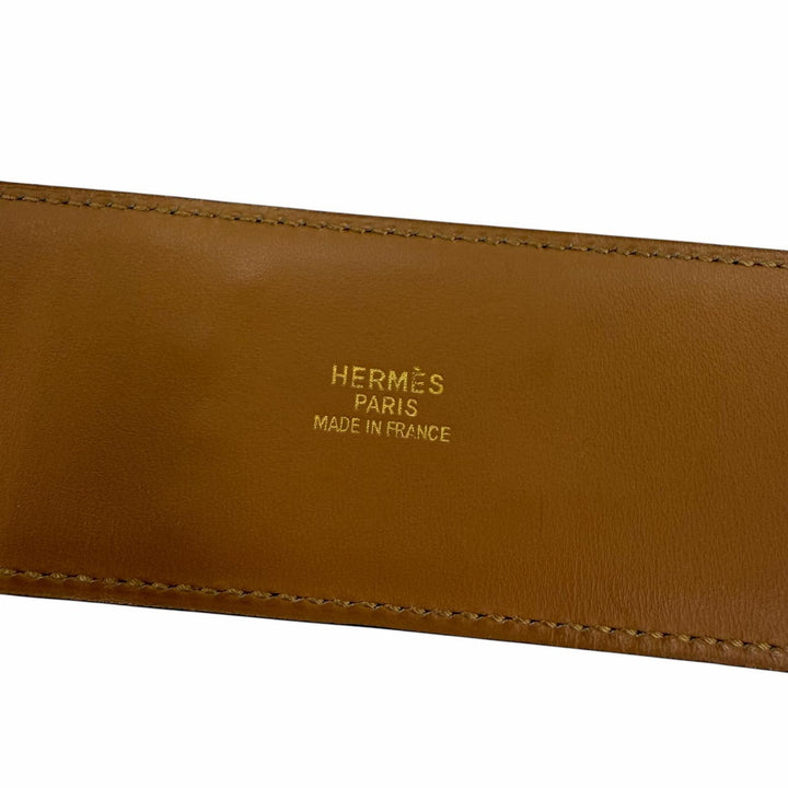 Great HERMES belt Collier de Chien 50 leather black leather Women