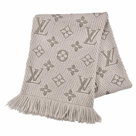 Great LOUIS VUITTON Scarf Escalp Logo Mania With fringe Gurege wool Women 413287