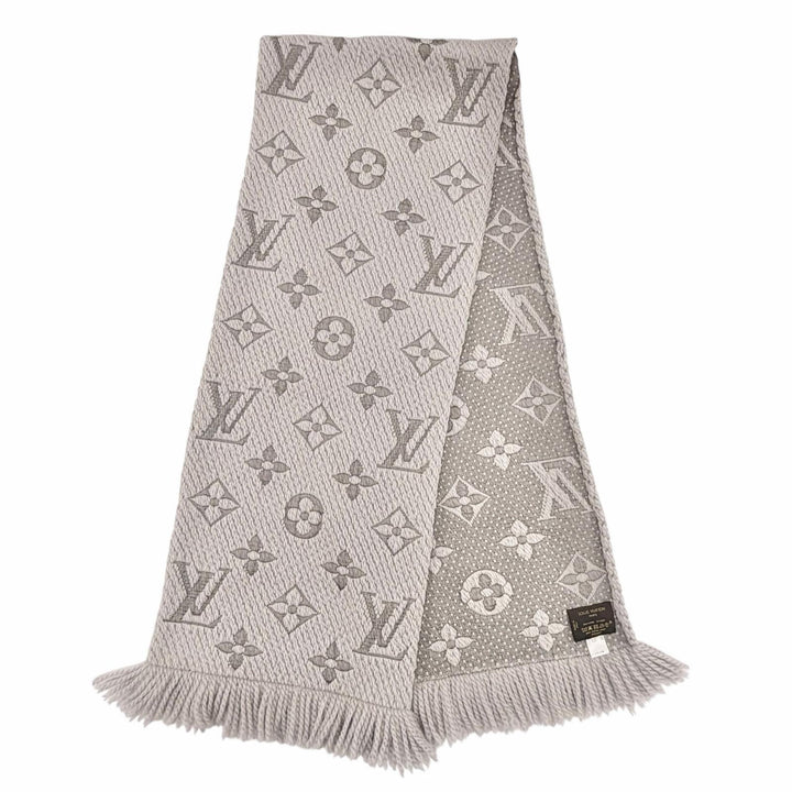 Great LOUIS VUITTON Scarf Escalp Logo Mania With fringe Gurege wool Women 413287