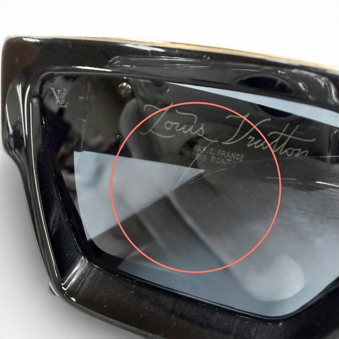 Great LOUIS VUITTON sunglasses 1.1 Millionaire black mens Z1165W