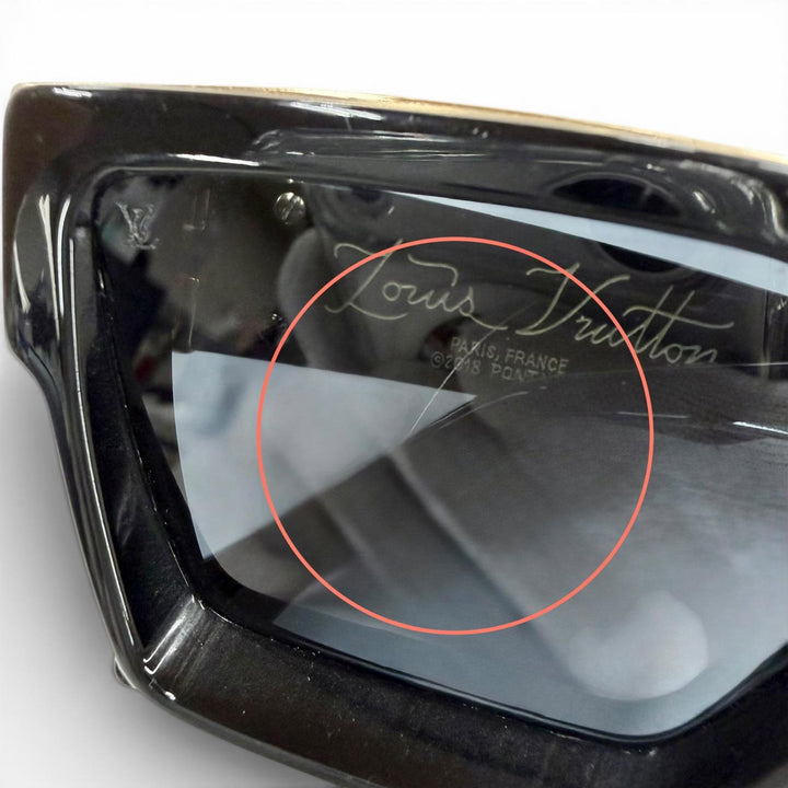 Great LOUIS VUITTON sunglasses 1.1 Millionaire black mens Z1165W