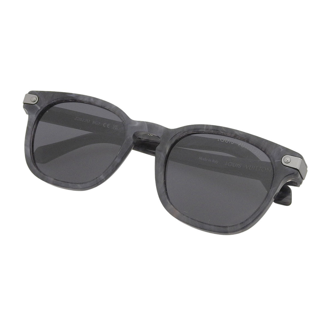 Very Good LOUIS VUITTON sunglasses LV Signature Square Round mens Z2022U