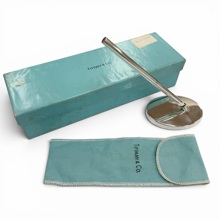 Great TIFFANY&Co. Ballpoint pen Pen stand Silver 925 mens
