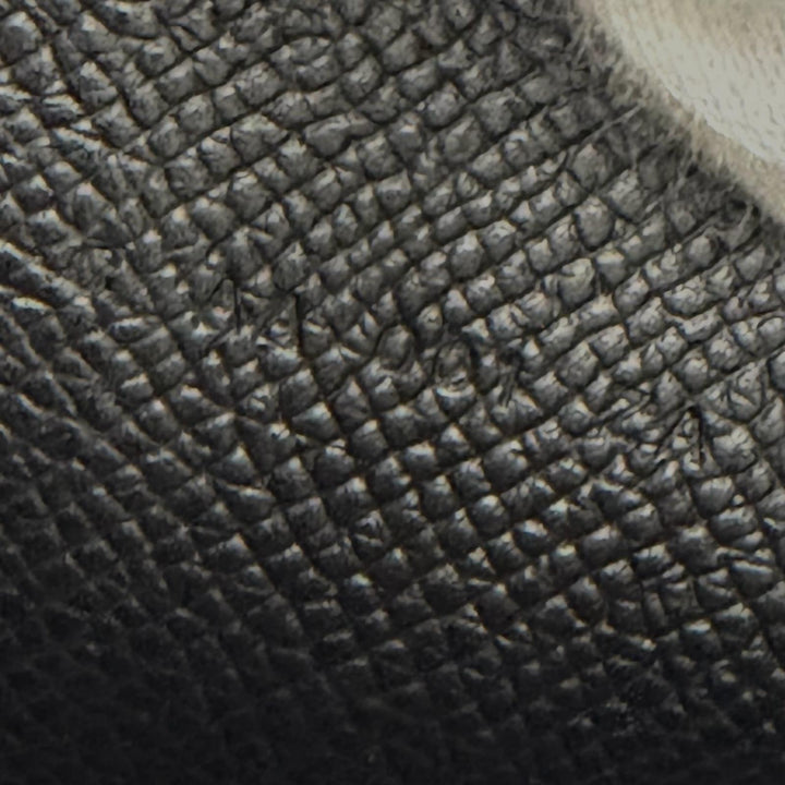 Very Good HERMES Clutch bag Calvi GM black Epsom Leather mens