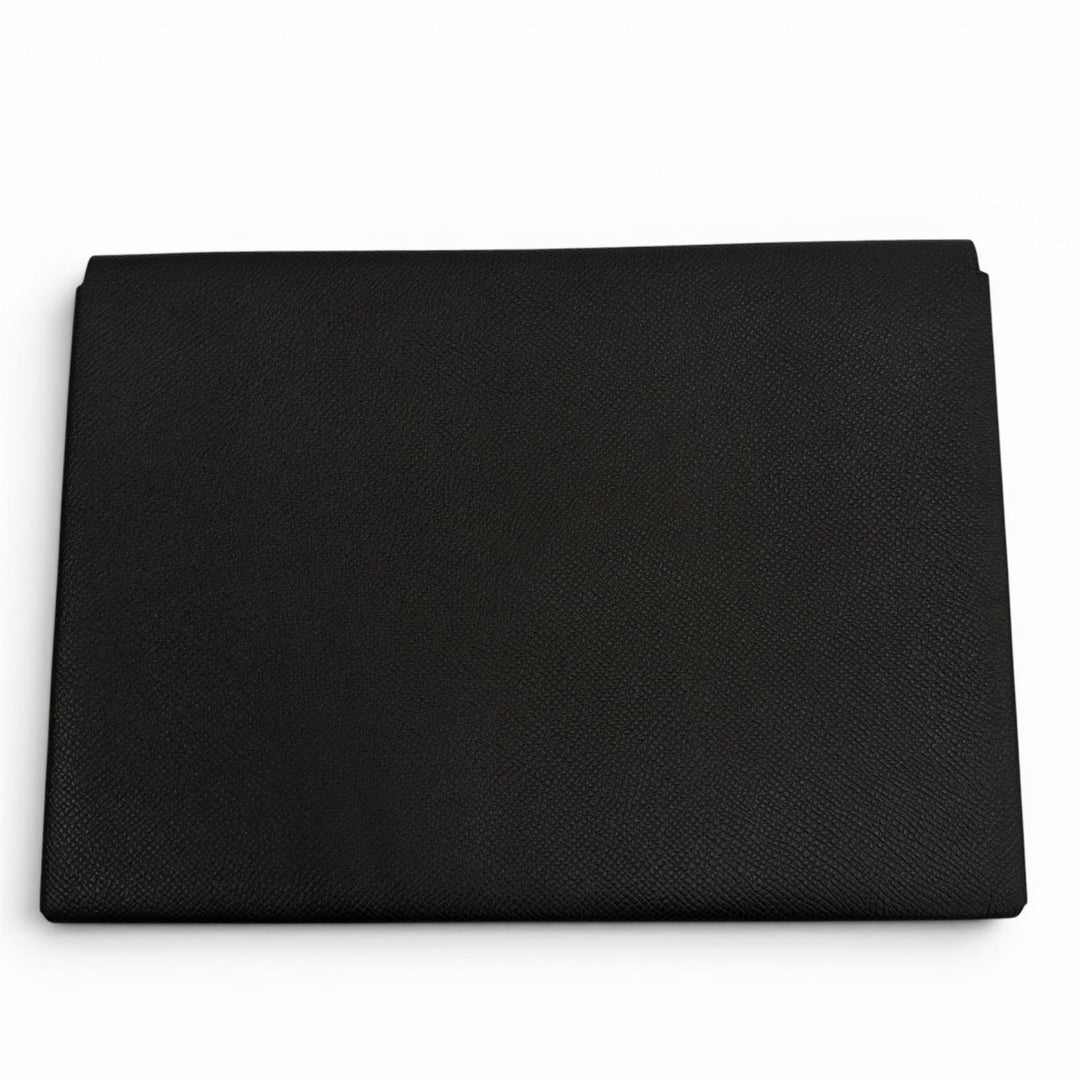 Very Good HERMES Clutch bag Calvi GM black Epsom Leather mens