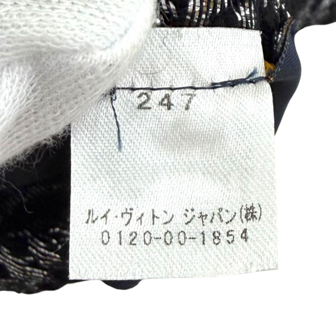 Great LOUIS VUITTON Scarf Escalp Logo Mania Shine black wool Women M75833