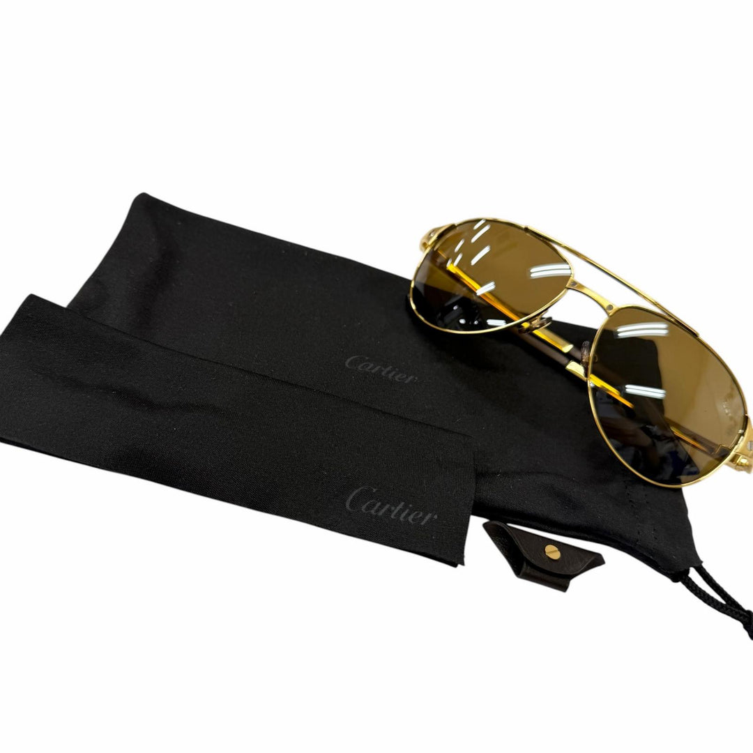 Very Good Cartier sunglasses Santos Dumont 130 Double-bridge teardrop