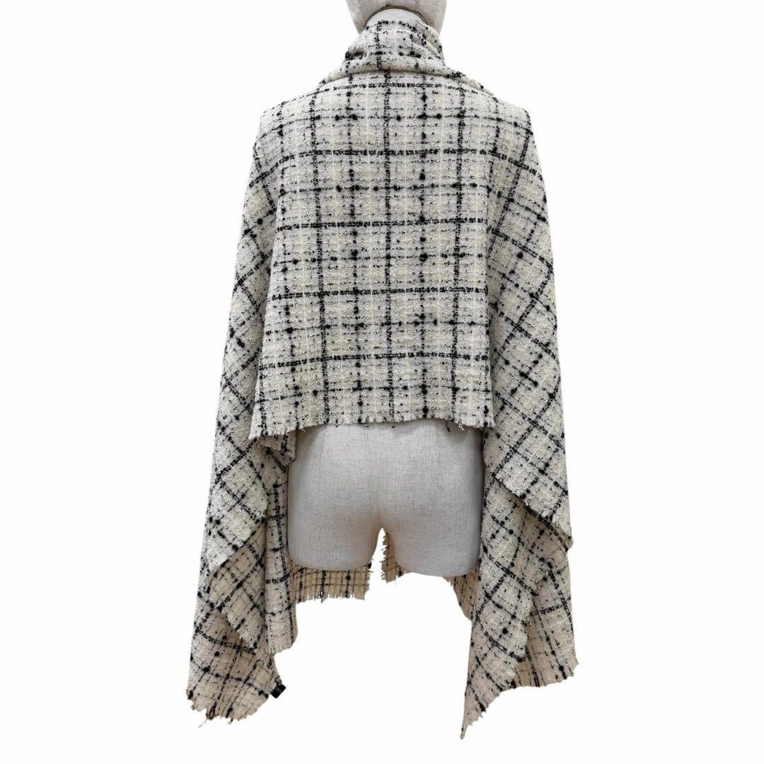 Great CHANEL Stall Current product, cashmere blend, COCO Mark tweed white AAB731