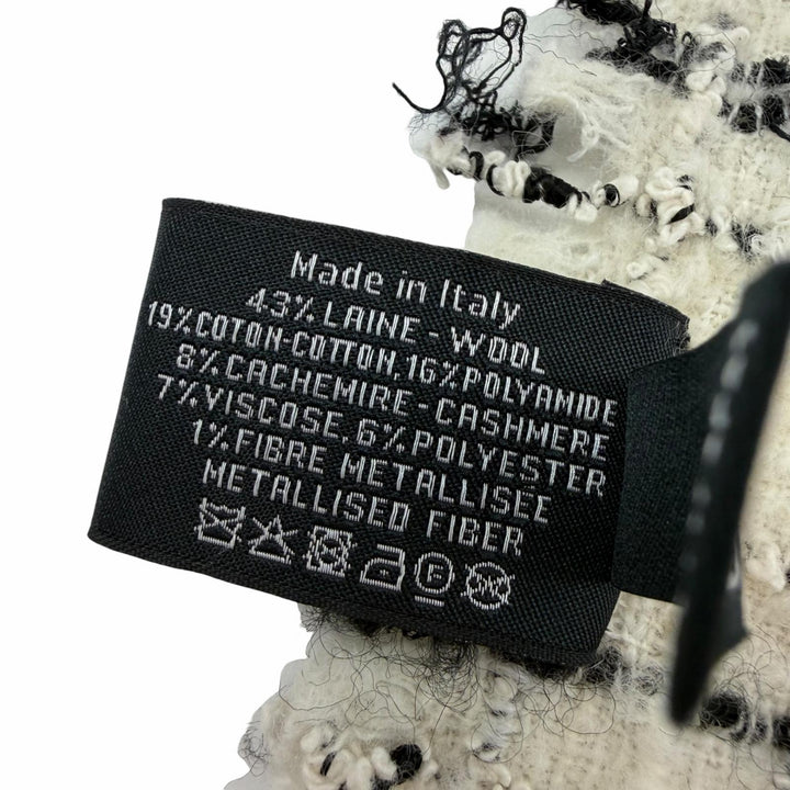 Great CHANEL Stall Current product, cashmere blend, COCO Mark tweed white AAB731
