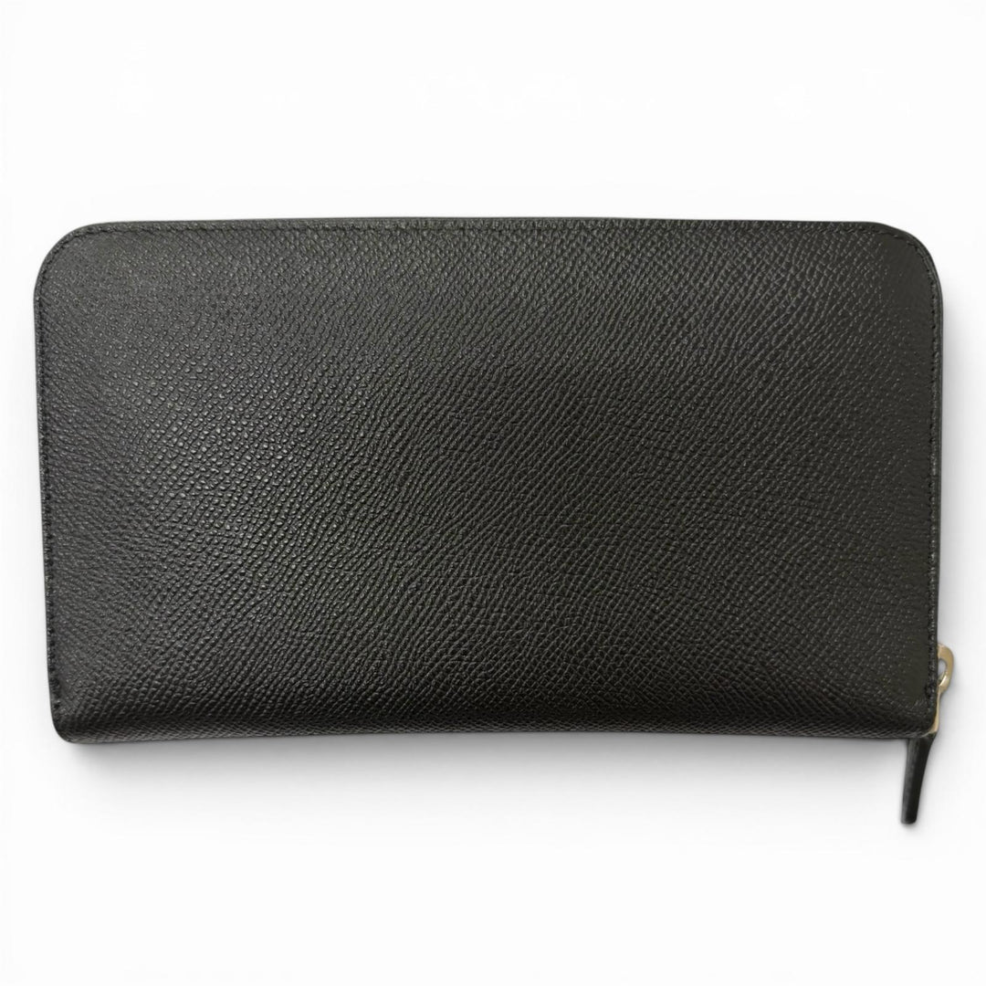 Excellent BVLGARI Purse Bvlgari Bvlgari Man Round Zip black leather mens 284230