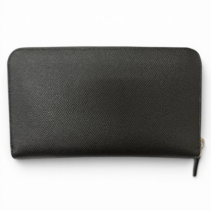 Excellent BVLGARI Purse Bvlgari Bvlgari Man Round Zip black leather mens 284230