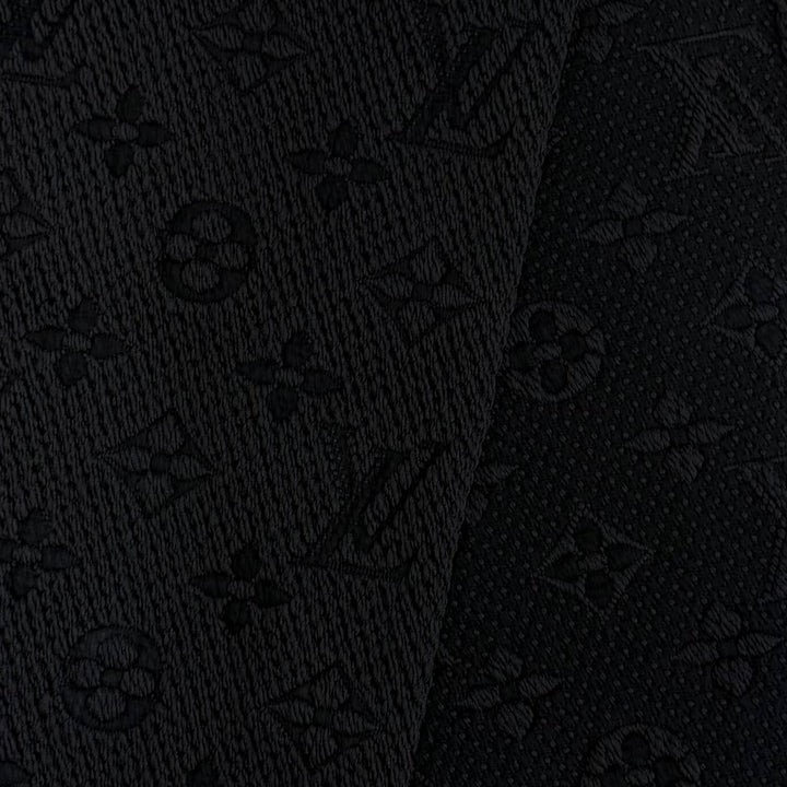 Great LOUIS VUITTON Scarf Escalp Logo Mania Monogram Black series wool M72431
