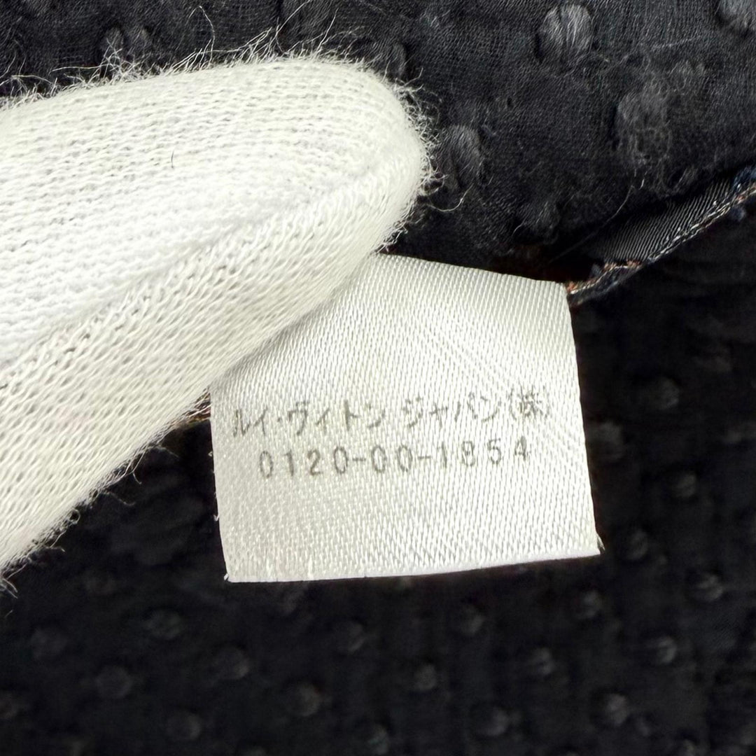 Great LOUIS VUITTON Scarf Escalp Logo Mania Monogram Black series wool M72431