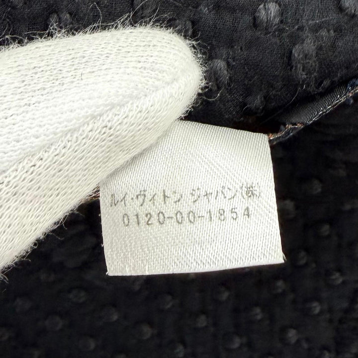 Great LOUIS VUITTON Scarf Escalp Logo Mania Monogram Black series wool M72431