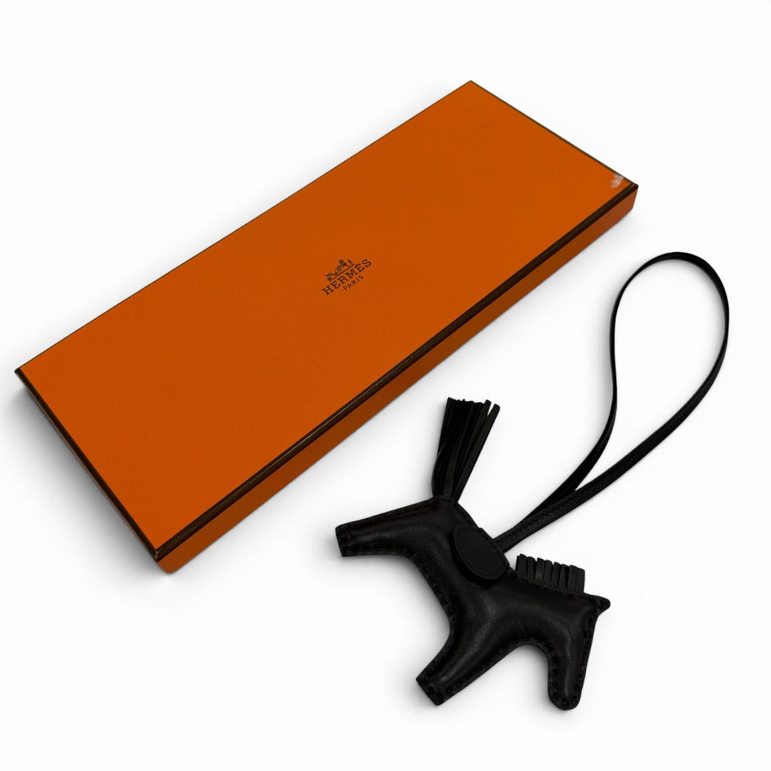 Pristine HERMES Bag charm Rodeo Charm PM So Black Anyo Miro mens