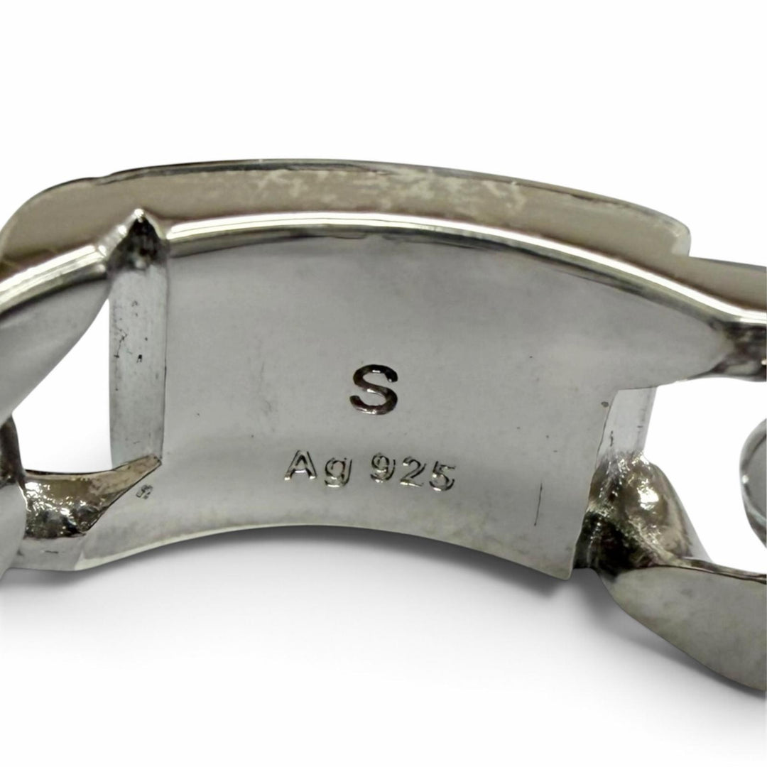 Great DIOR Ring ring CD ICON Chain link Silver AG925 mens S R0977HOMST