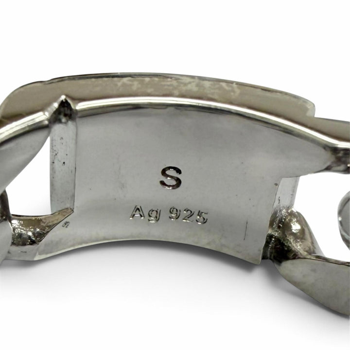 Great DIOR Ring ring CD ICON Chain link Silver AG925 mens S R0977HOMST