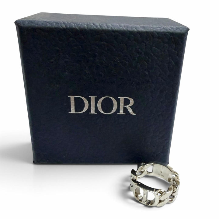 Great DIOR Ring ring CD ICON Chain link Silver AG925 mens S R0977HOMST