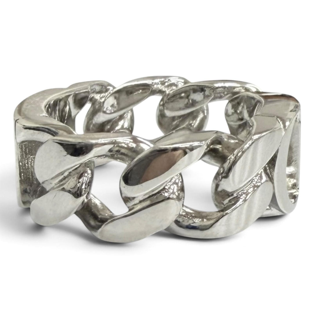 Great DIOR Ring ring CD ICON Chain link Silver AG925 mens S R0977HOMST