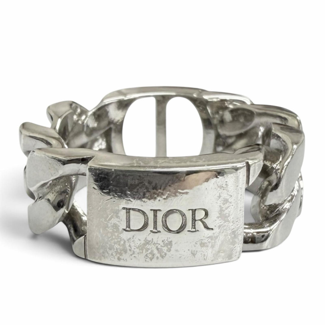 Great DIOR Ring ring CD ICON Chain link Silver AG925 mens S R0977HOMST