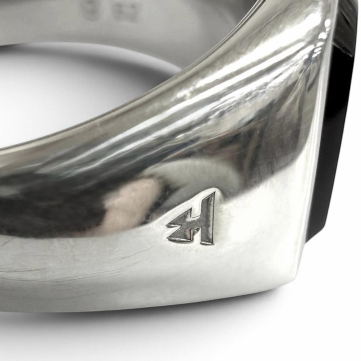 Excellent TOM WOOD Ring ring Kay Ring Polished Onyx Silver SV925 mens