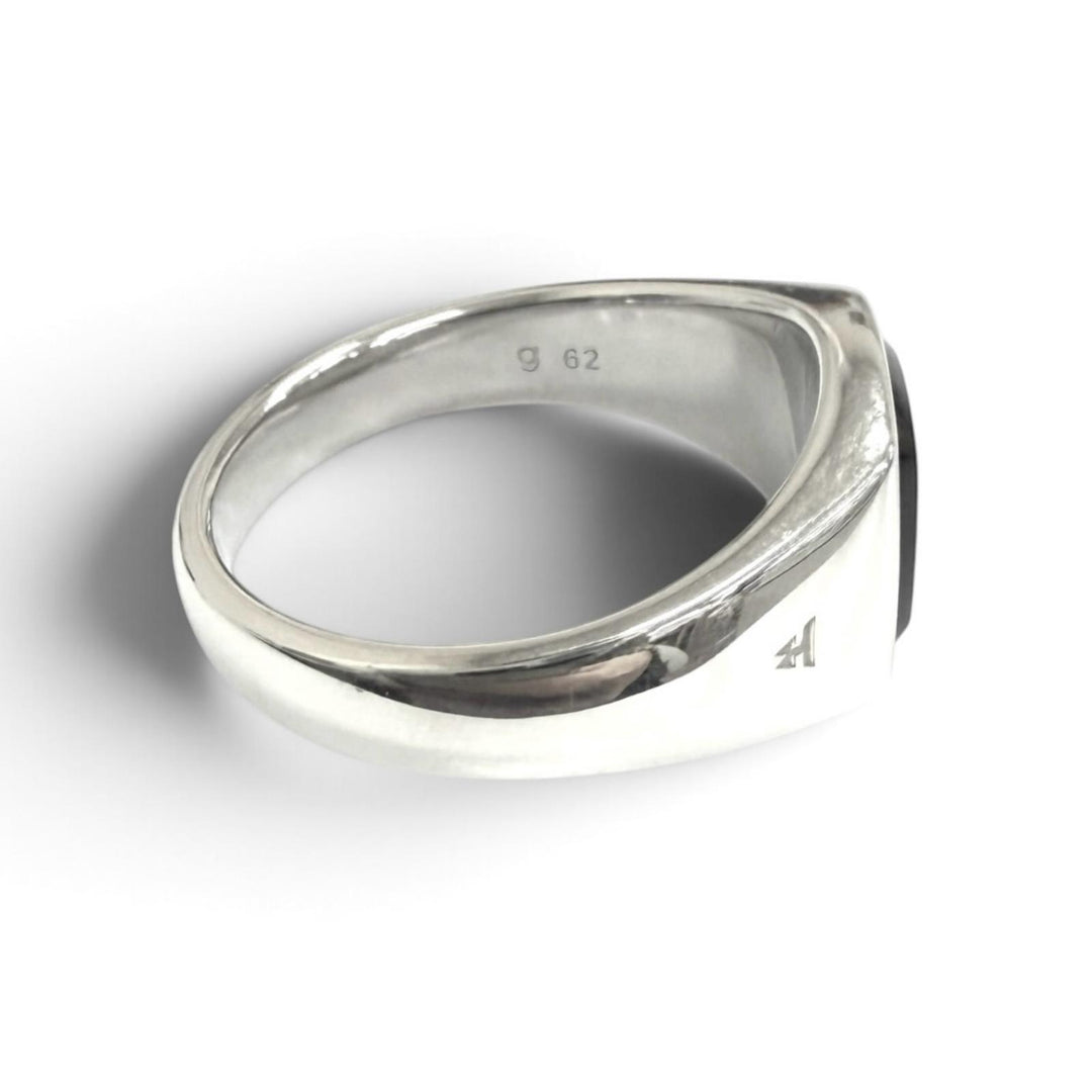 Excellent TOM WOOD Ring ring Kay Ring Polished Onyx Silver SV925 mens