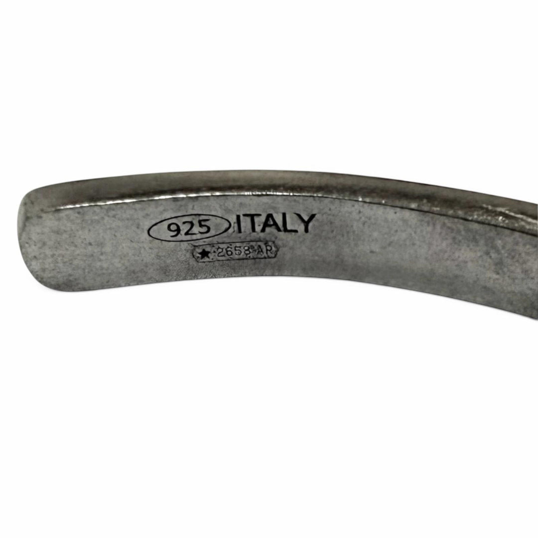 Great Maison Margiela 11 Bangle Number Logo Slim Cuff Silver SV925