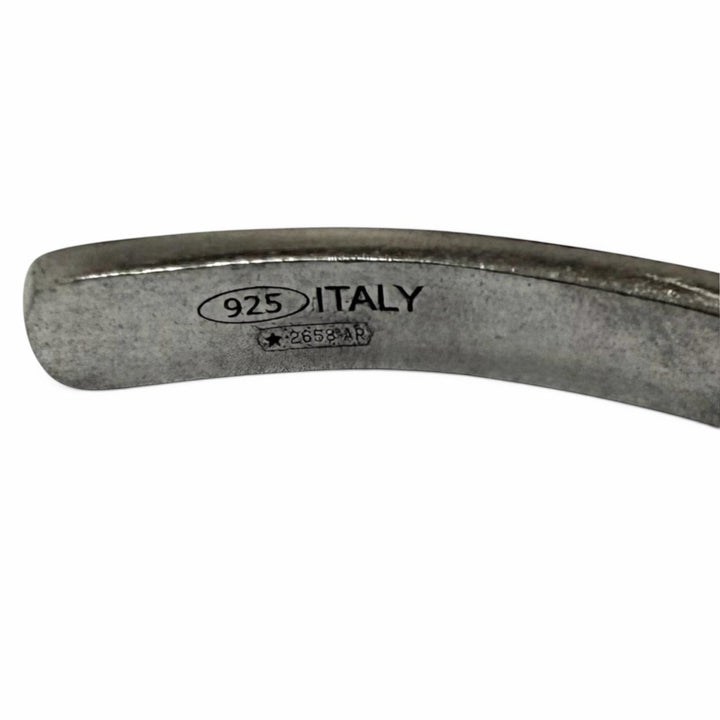 Great Maison Margiela 11 Bangle Number Logo Slim Cuff Silver SV925