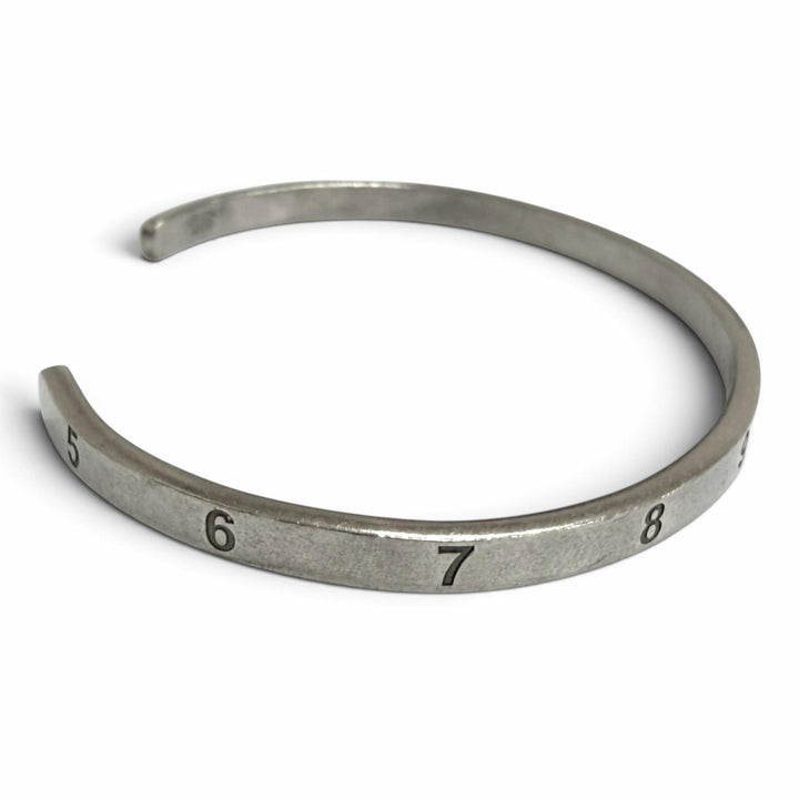 Great Maison Margiela 11 Bangle Number Logo Slim Cuff Silver SV925