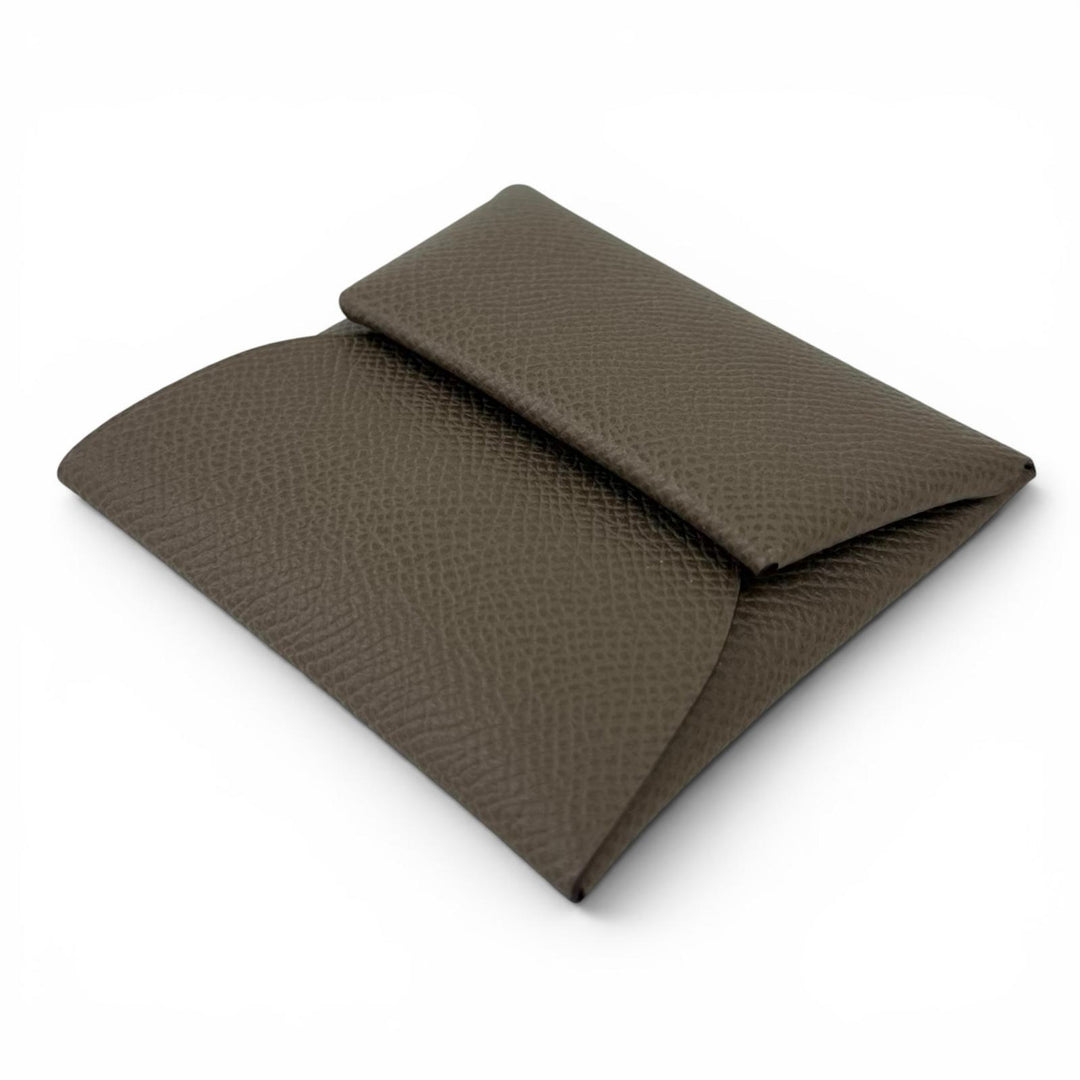 Excellent HERMES Coin case Bastia Etope Epsom Leather Women